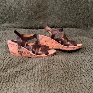 BOC Born Concept Emina Cork Wedge Heel Size 8